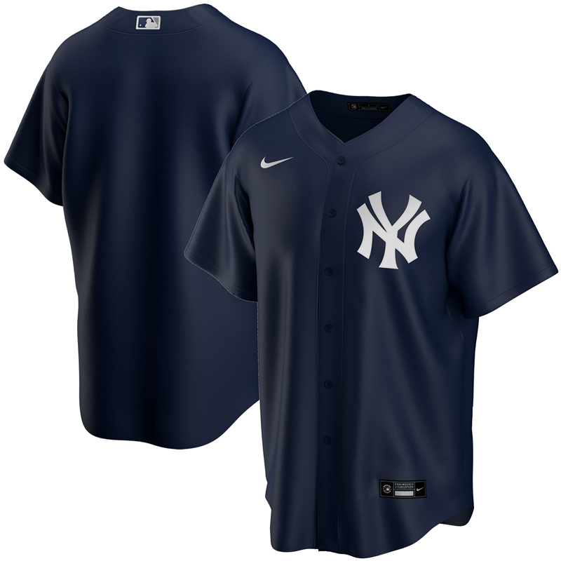2020 MLB Youth New York Yankees Nike Navy Alternate 2020 Replica Team Jersey 1